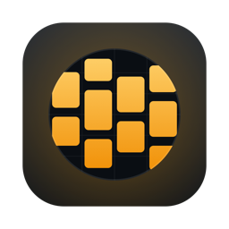 The Gobo icon: a stage light masked into calendar blocks
